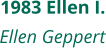 1983 Ellen I. Ellen Geppert
